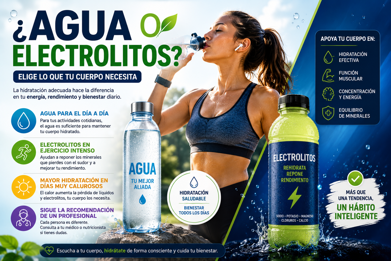 ¿Realmente necesitas bebidas con electrolitos todos los días?