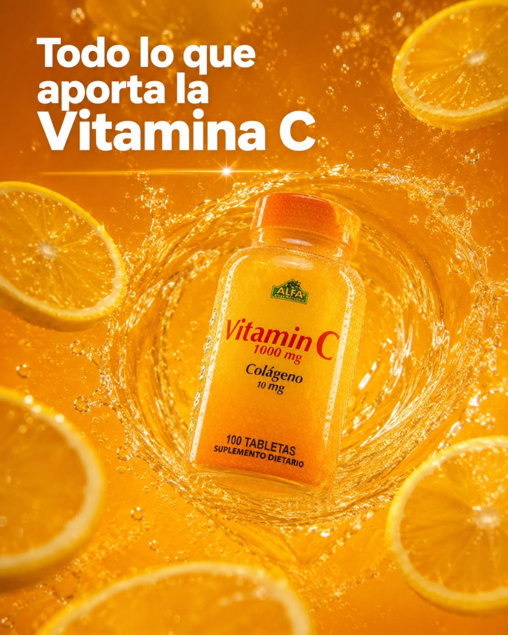 Vitamina C + Colageno 1000Mg + 10Mg - 100 tabletas