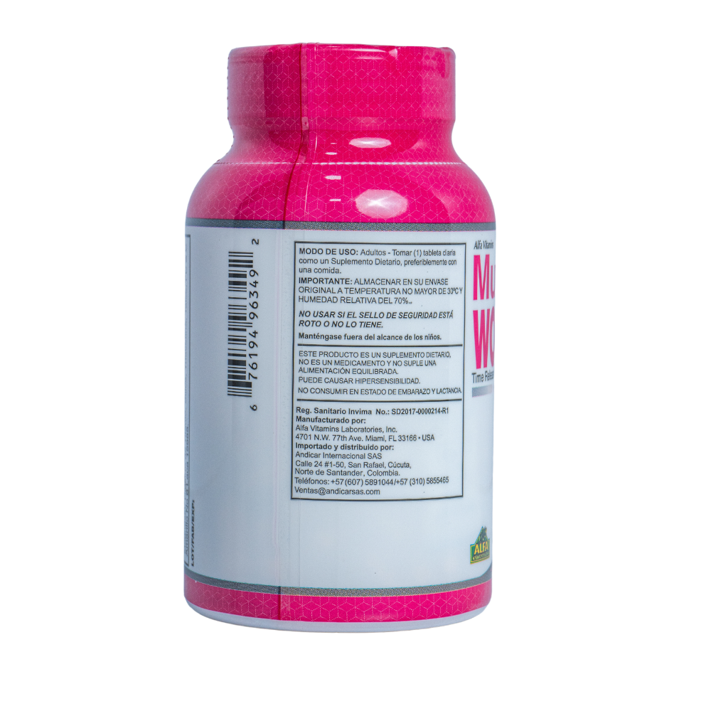 MultiWomen® | Multivitamínico para mujer – 100 tabletas