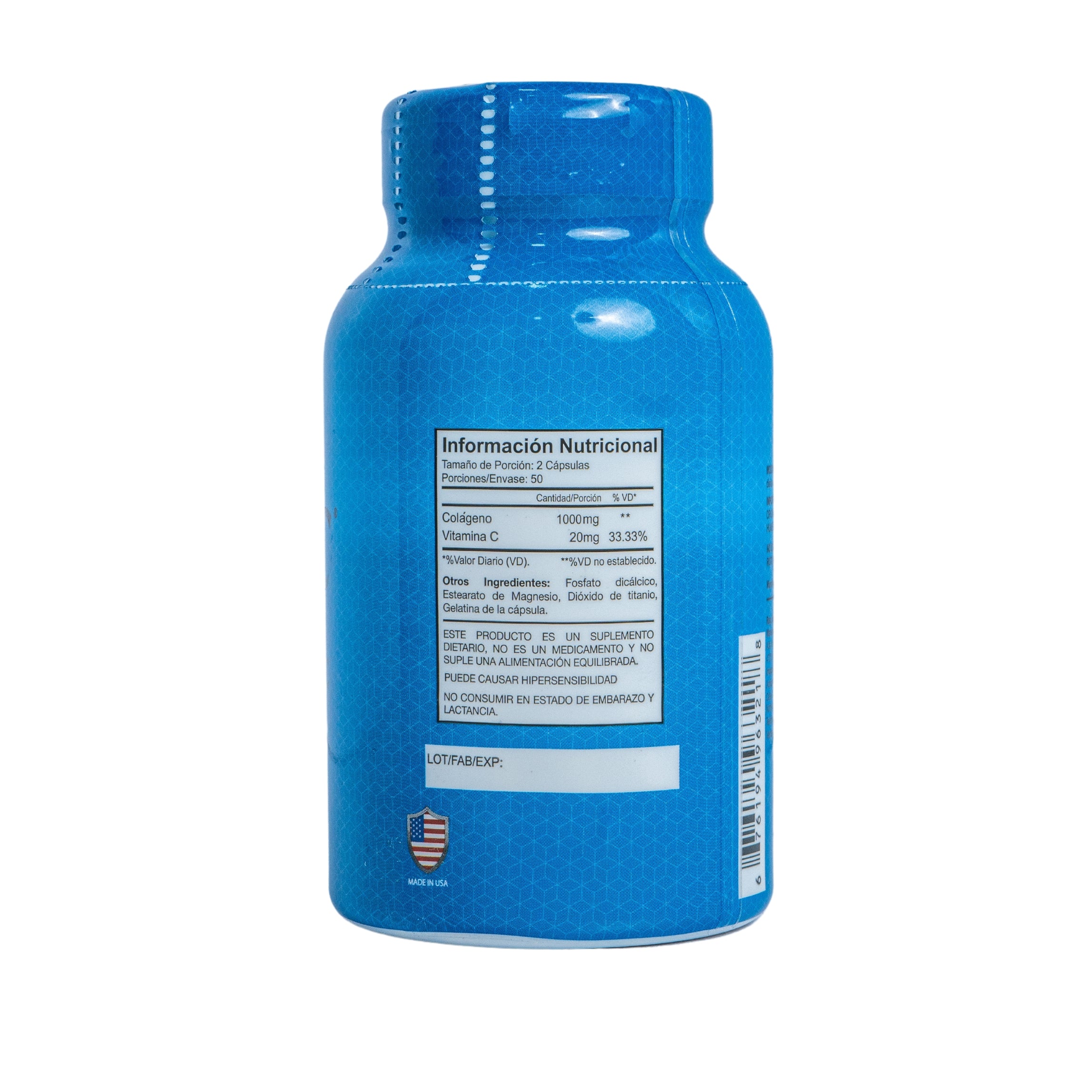Colágeno + Vitamina C - 100 Capsulas