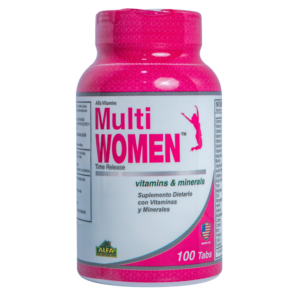 MultiWomen® | Multivitamínico para mujer – 100 tabletas