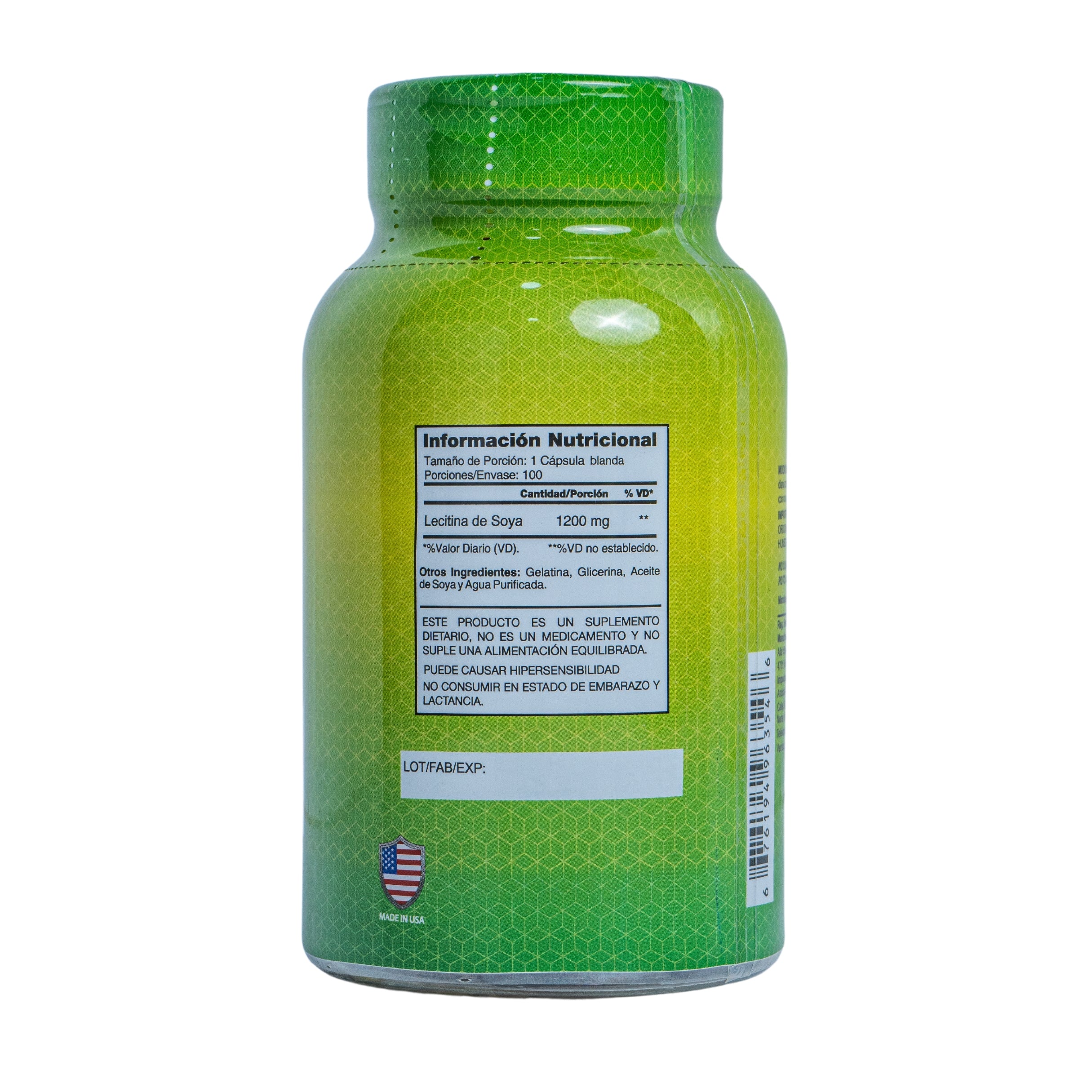 Soya Lecithin - 100 Capsulas