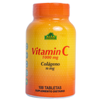 Vitamina C + Colageno 1000Mg + 10Mg - 100 tabletas