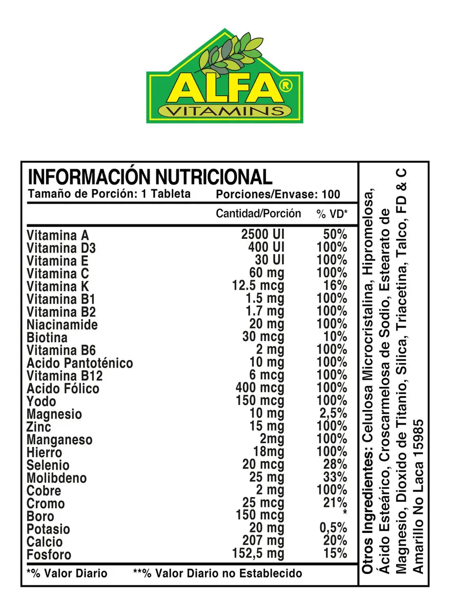 MultiWomen® | Multivitamínico para mujer – 100 tabletas